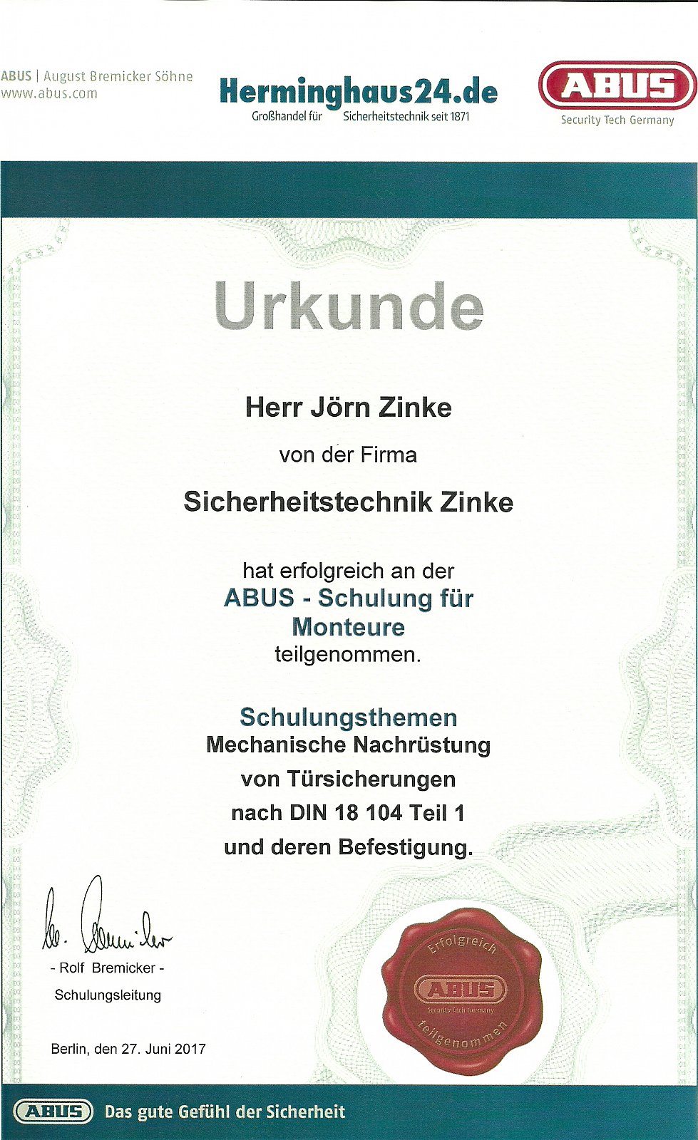 Zertifikate