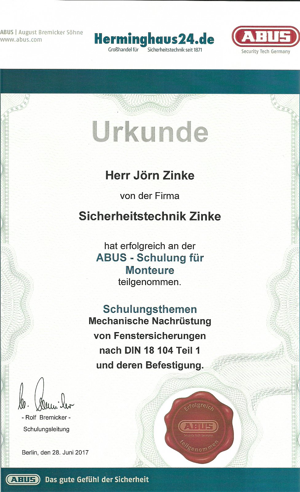 Zertifikate